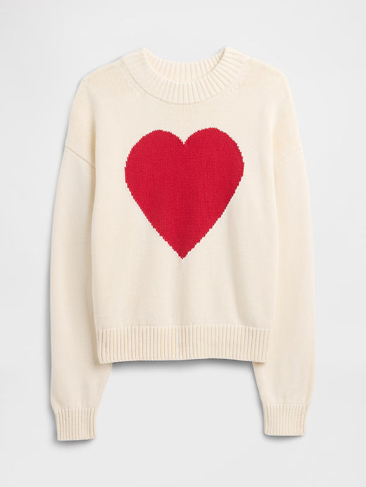 Relaxed Heart Sweater